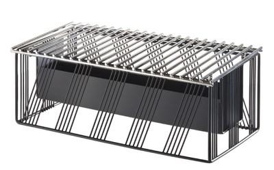 Cal-Mil 4107-13 Portland Black Rectangular Chafer Alternative - 5.75"H, Wire, Black