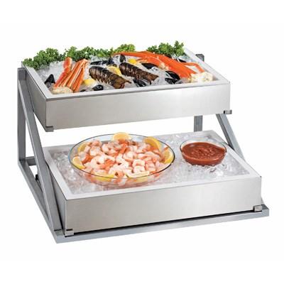 Cal-Mil 4120 Metal 2-Tier Angled Ice Housing Display