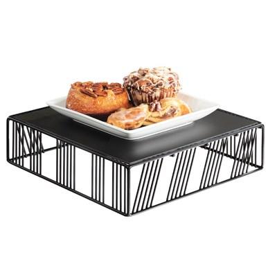 Cal-Mil 432-3-13 Portland Riser, Square, Wire, Black