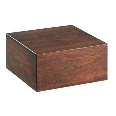 Cal-Mil 432-6-78 Mid-Century Square Riser - 6.25"H, Walnut