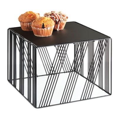 Cal-Mil 432-9-13 Portland Square Metal Riser - 9"H, Wire, Black