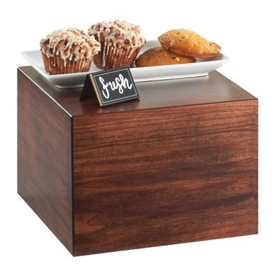 Cal-Mil 432-9-78 Mid-Century Square Walnut Wood Riser - 9"H