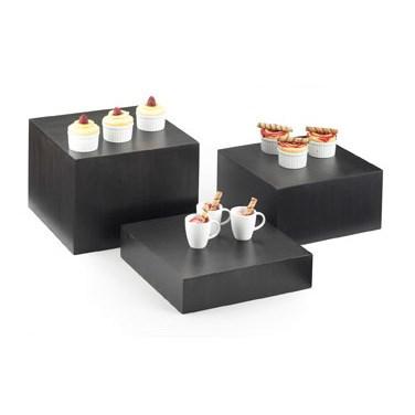 Cal-Mil 432-9-96 12" Square Cube Riser - 9"H, Midnight Bamboo