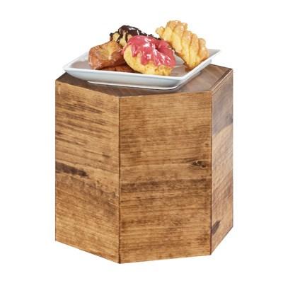 Cal-Mil 435-11-99 12" Hexagon Madera Riser - 11"H, Rustic Pine