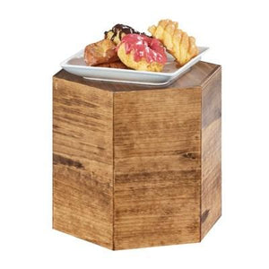 Cal-Mil 435-11-99 12" Hexagon Madera Riser - 11"H, Rustic Pine