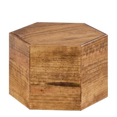 Cal-Mil 435-8-99 Madera Hexagon Oak Wood Riser - 12" X 8"