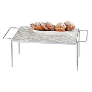 Cal-Mil 436-9-86 Rectangular Display Tray - 9.13"H - Melamine, White/Gray