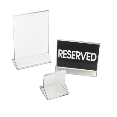 Cal-Mil 523 Tabletop Menu Card Holder - 4.5" X 6.5"H, Clear Acrylic