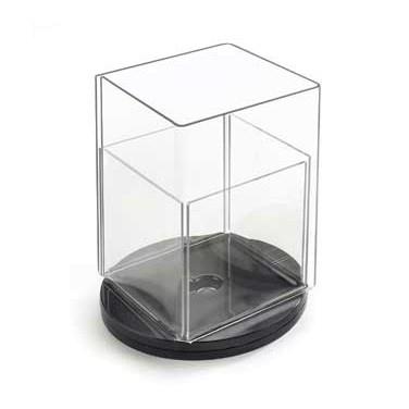 Cal-Mil 530 4 Sided Tabletop Menu Card Holder - 4" X 6", Black, Acrylic