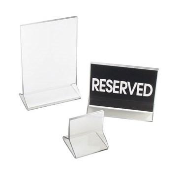 Cal-Mil 537 Tabletop Menu Card Holder - 4" X 8", Clear Acrylic