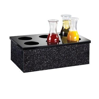 Cal-Mil 707-12 Carafe Collar with 6 Holes, 12 X 20", Black Acrylic