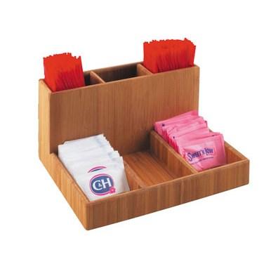 Cal-Mil 796-60 Coffee Condiment Center with Bamboo Finish