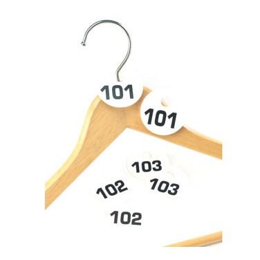 Cal-Mil 869 Round Plastic Coat Check Tag Set - 1-100