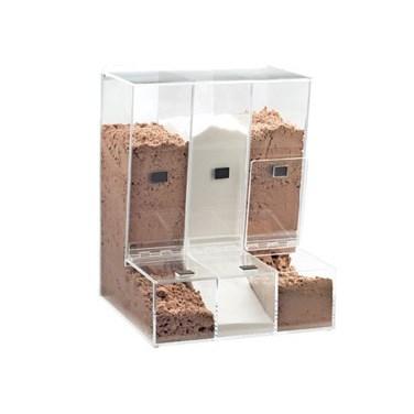 Cal-Mil 946 Multi Bin Bulk Food Dispenser with 3 Compartments, Clear Acrylic