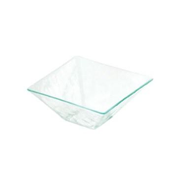 Cal-Mil GL250-43 7" Square Glacier Diamond Bowl, Clear Acrylic