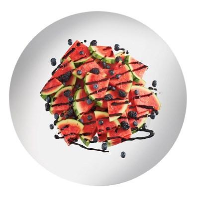 Cal-Mil GT12 12" Round Mirror Glass Tray, Glass