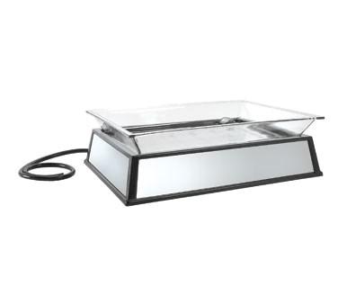 Cal-Mil IP101-110 Rectangular Ice Display Pedestal - Ice Pan, Drain, Black, 110v