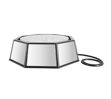 Cal-Mil IP501-110 Octagonal Ice Display Pedestal - Rotational, Drainage System, Black