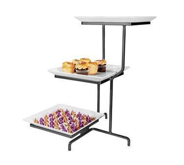 Cal-Mil SR2301-13 3 Tier Square Sierra Strata Tower Display - Melamine, Black