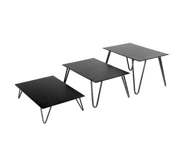 Cal-Mil SR630-13 Rectangular Buffet Riser Set - Metal, Black