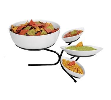 Cal-Mil SR801-13 4 Tier Round Sierra Display Stand - Melamine, Black