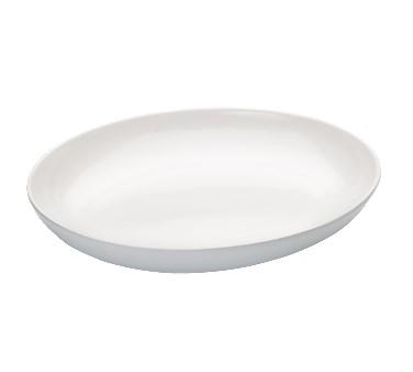 Cal-Mil SR950 12" Oval Melamine Platter - 3.5 Qt., Sierra, White