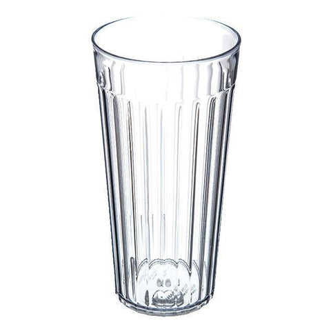 Carlisle 012007 Stackable Bistro Tumbler, 20 Oz, Fluted, Clear