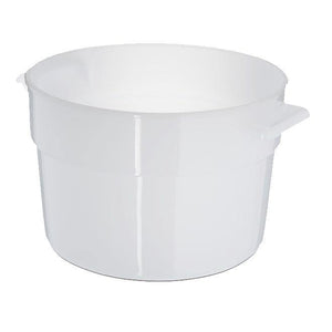 Carlisle 020002 Bain Marie 2 Qt. Round Food Storage Container, White Polyethylene