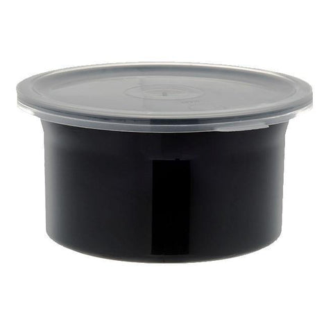 Carlisle 030003 3/5 Qt Classic Crock Snapon Lid, Black