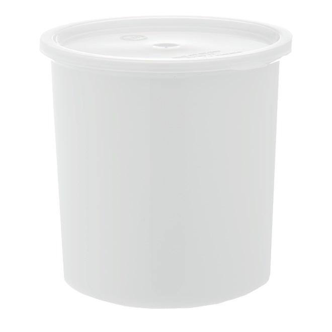 Carlisle 030202 2.7 Qt Classic Crock, Snapon Lid, White