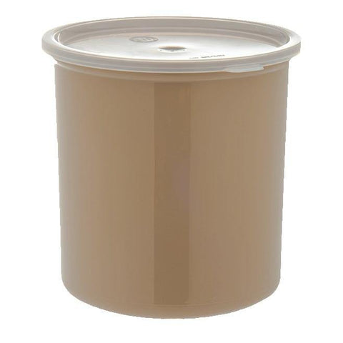 Carlisle 034206 2.7 Qt. Beige Poly-Tuf Round Crock with Lid