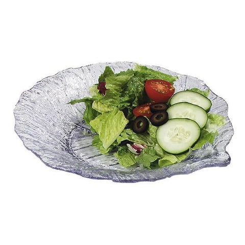 Carlisle 034707 Leaf Plate, 9", scalloped edge, Clear