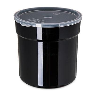 Carlisle 037203 2.7 Qt. Black Supreme Crock with Lid