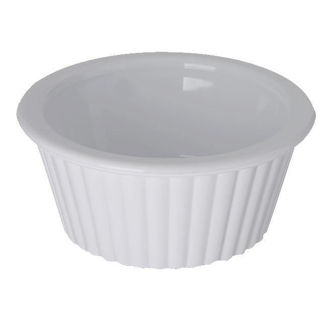 Carlisle 084302 Ramekin, 1 oz., fluted, white, NSF