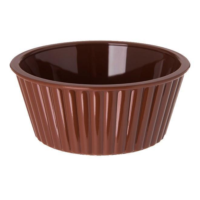 Carlisle 084528 Ramekin, 4-1/2 oz., fluted, lenox brown, NSF