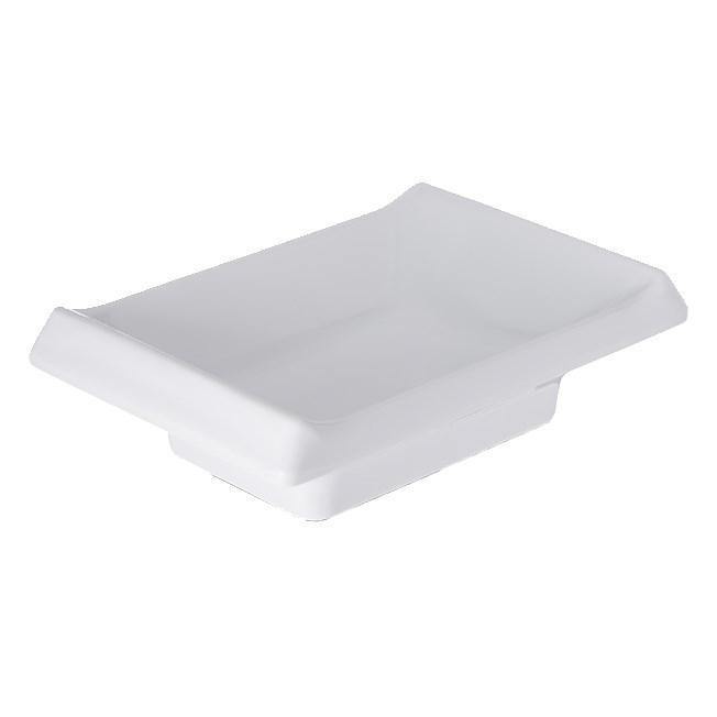 Carlisle 086402 Japanese Ramekin, rectangular, melamine, white, NSF