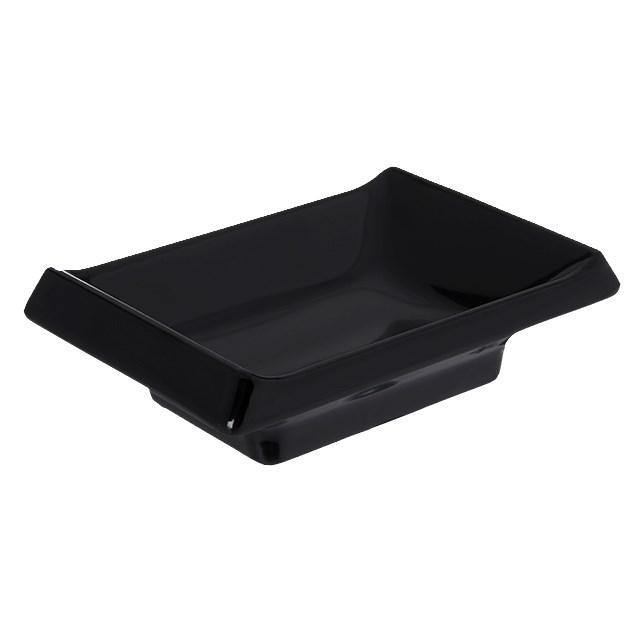 Carlisle 086403 Japanese Ramekin, 2 oz., rectangular, melamine, black, NSF