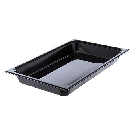 Carlisle 10200B03 Storplus Full Size Black Food Pan - 2-1/2" Deep, Polycarbonate