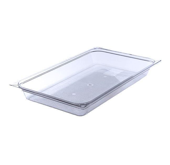 Carlisle 10200B07 Storplus Full Size Clear Food Pan - 2-1/2" Deep, Polycarbonate