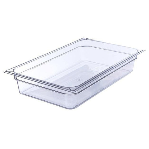 Carlisle 10201B07 Storplus Full Size Clear Food Pan - 4" Deep, Polycarbonate