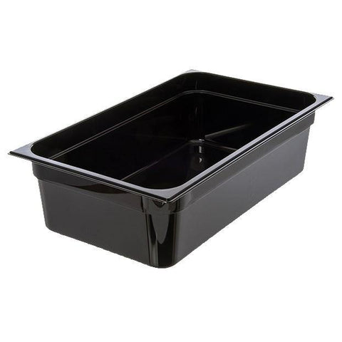 Carlisle 10202B03 Storplus Full Size Black Food Pan - 6" Deep, Polycarbonate