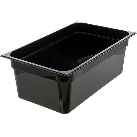 Carlisle 10203B03 Storplus Full Size Black Food Pan - 8" Deep, Polycarbonate