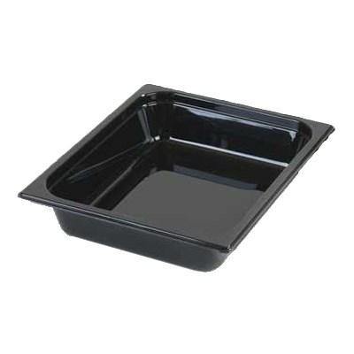 Carlisle 10220B03 Storplus 1/2 Size Black Food Pan - 2-1/2" Deep, Polycarbonate