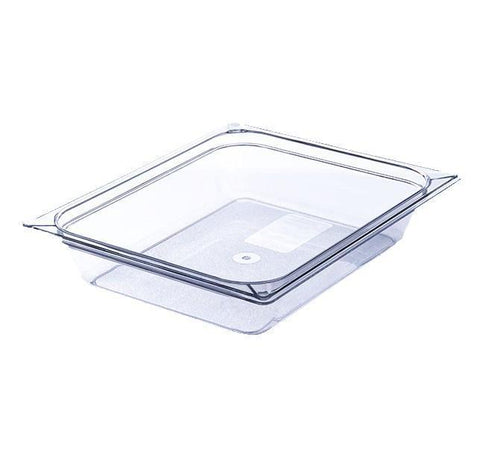 Carlisle 10220B07 Storplus 1/2 Size Clear Food Pan - 2-1/2" Deep, Polycarbonate