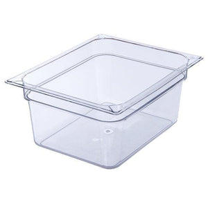 Carlisle 10222B07 Storplus 1/2 Size Clear Food Pan - 6" Deep, Polycarbonate