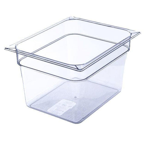 Carlisle 10223B07 Storplus 1/2 Size Clear Food Pan - 8" Deep, Polycarbonate