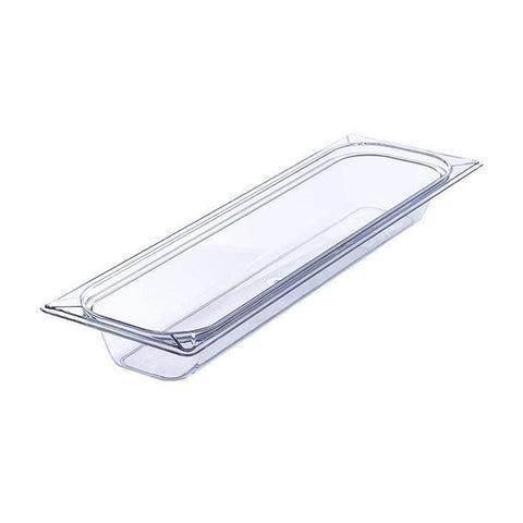 Carlisle 10240B07 Storplus 1/2 Size Long Clear Food Pan - 2" Deep, Polycarbonate