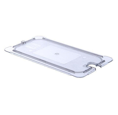 Carlisle 10277U07 Storplus 1/3 Size Clear Universal Flat Lid with Spoon Notch