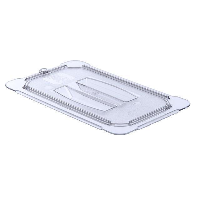 Carlisle 10290U07 Storplus 1/4 Size Clear Universal Handled Lid