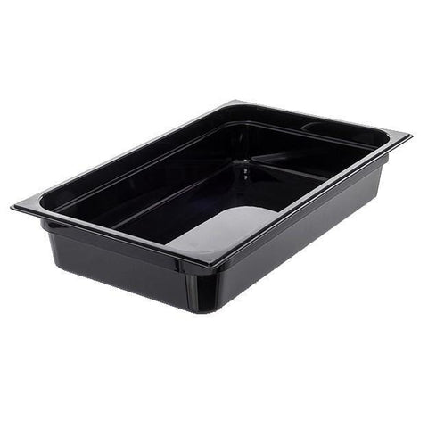 Carlisle 10401B03 Storplus Full Size Black High Heat Food Pan - 4" Deep